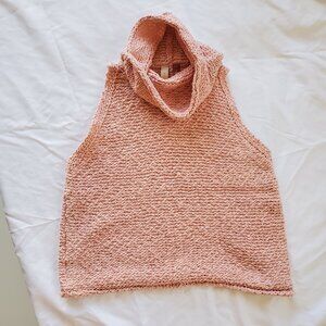 Anthropologie Pilcro Knit Turtleneck Sweater Tank - TERRA COTTA - size Small